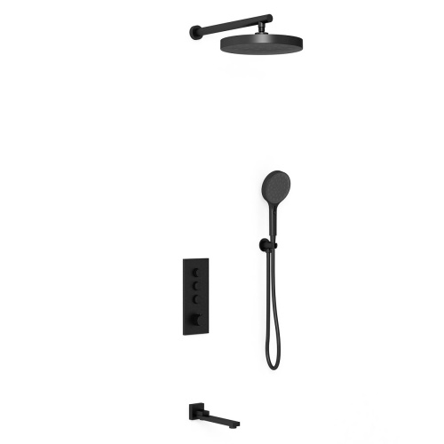 Душевая система Vincea VSFW-433TI2MB встраиваемая в стену с термостатом - фото 2