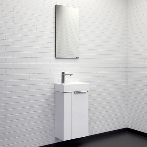 Тумба с раковиной Comforty Асти 00-00012835CF 42х23х70 подвесная цвет белый - фото 4