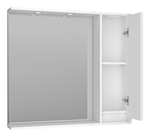 Зеркало-шкаф Brevita Balaton BAL-04090-01-П 88х14х80 подвесной цвет белый - фото 4