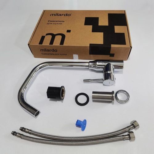 Смеситель для кухни Milardo Meal M01SBL0M05 на мойку хром - фото 2