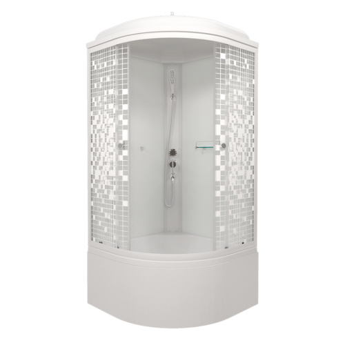 Душевая кабина Тритон Мозаика Щ0000061834 90х90 четверть круга с крышей ориентация универсальная - фото 3