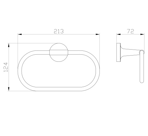 Полотенцедержатель (кольцо) Wonzon & Woghand Simple WW-6513 - фото 2