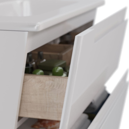 Тумба под раковину LeMark Miano LM06M80T 73х44х58 подвесная цвет белый - фото 4