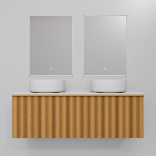 Тумба с раковиной+зеркало Art Decco Andy (Энди) AAN12W11D3M0 120x45x40 подвесная цвет белый дуб - фото 4