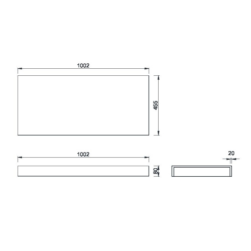 Столешница Armadi Art Flat 869-100 100х46 подвесная цвет белый - фото 2