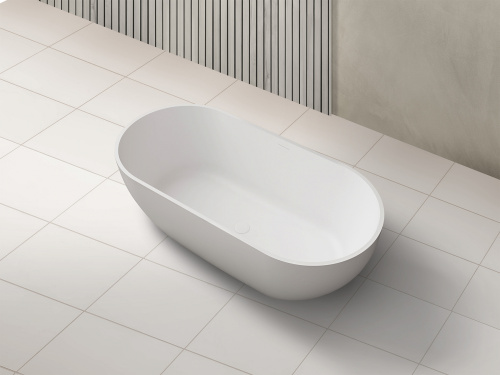 Ванна из искусственного камня Abber Stein AS9613-1.7 170х75 отдельностоящая овальная с ножками - фото 3