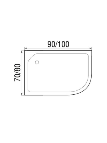 Душевой поддон WEMOR 90/80/24 L (10000006055) 90х80 акрил белый с каркасом - фото 2