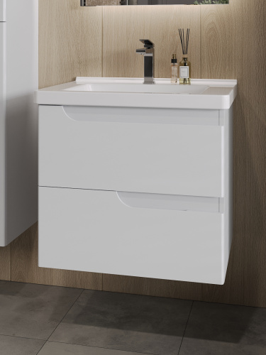 Тумба с раковиной Orange TOPLINE-Milano TP-M65-02+RA 65х46х61 цвет белый - фото 5