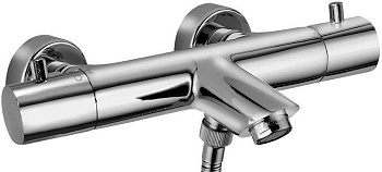 Смеситель для ванны с душем Paffoni Light LIQ022CR настенный хром с термостатом