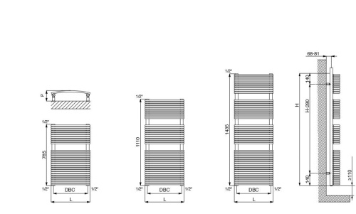 Полотенцесушитель Cordivari Nancy 3551440132004 50х79 водяной хром - фото 2