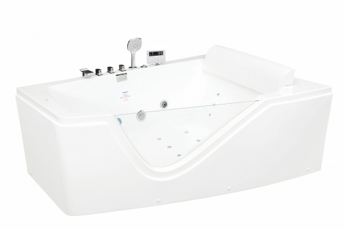 Ванна акриловая гидромассажная Gemy G9056 K R 170х130 пристенная асимметричная с каркасом - фото 2