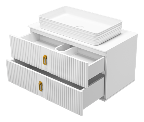 Тумба под раковину Brevita Sevilla SEV-09090-0102Я 90х47х46 подвесная - фото 4