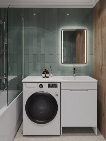 Тумба с раковиной Orange Sistema STD-120TUW+RAR 120х48х91 цвет белый