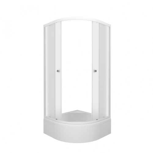 Душевой уголок Тритон Ультра Щ0000064625 80х80 стекло матовое профиль белый с поддоном - фото 2