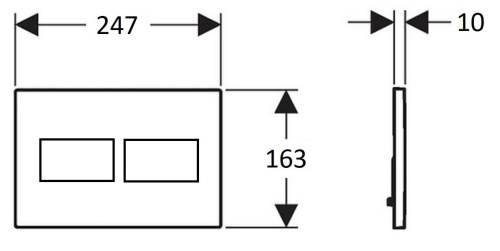Клавиша смыва механическая Creavit GP3003.00 цвет хром матовый - фото 2