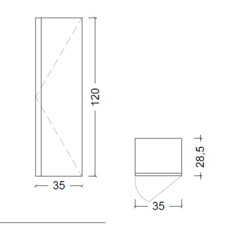 Шкаф-пенал Armadi Art Capolda 849-120-A 35х28х120 подвесной цвет графит - фото 2