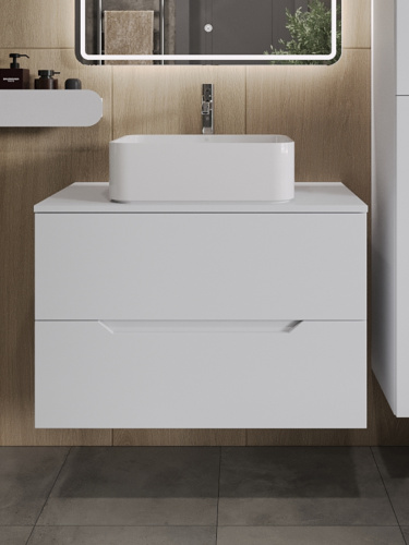 Тумба с раковиной Orange Line Li-80TuwMDF+B02-460W 81х46х68 - фото 3