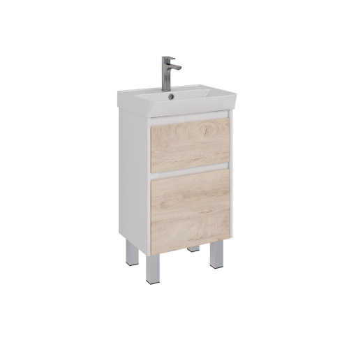 Тумба под раковину LeMark Combi LM03C50T-dub 48х35х65 напольная/подвесная цвет дуб канти/белый - фото 5