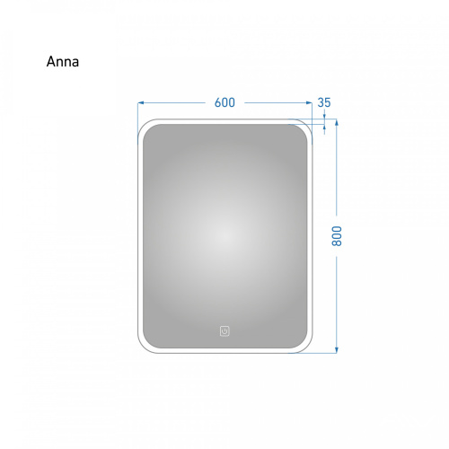 Зеркало в ванную Alavann Anna ALV0017001 60х80 цвет белый - фото 3