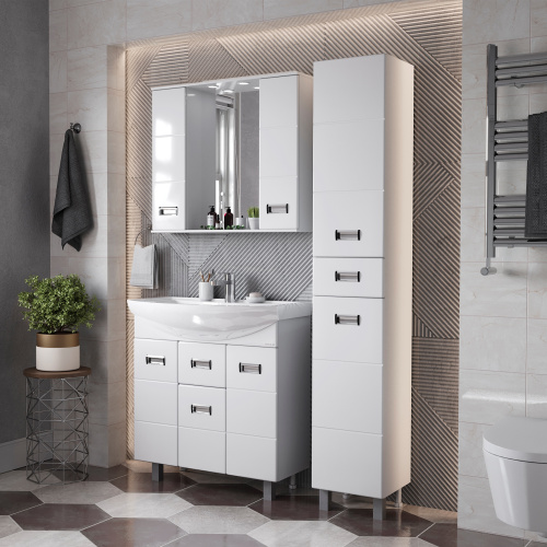 Зеркало-шкаф Onika Балтика 208024 80х16х71 подвесной цвет белый - фото 4