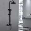 Душевая стойка Vincea Desire VSFS-1D0TMB настенная цвет черный с термостатом