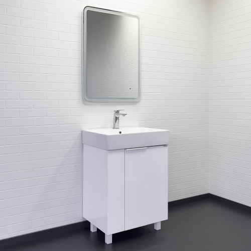 Тумба с раковиной Comforty Асти 00-00019247CF 60х46х86 напольная цвет белый - фото 3