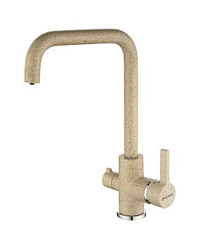 Смеситель для кухни Paulmark LOGAS Lo213021-302 на раковину песочный