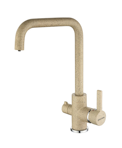 Смеситель для кухни Paulmark LOGAS Lo213021-302 на раковину песочный