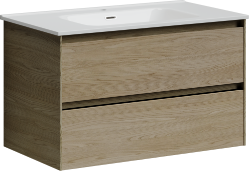 Тумба под раковину Sancos Cento CN80KE 79х45х50 подвесная цвет карпатская ель - фото 2