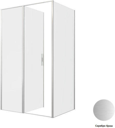 Душевой уголок Allen Brau Priority 3.31032.BA + 3.31044.BA 120х90 стекло прозрачное профиль серебро брашированное без поддона - фото 3