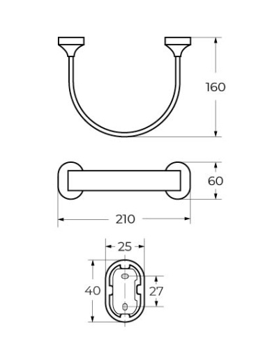 Полотенцедержатель Art&Max OVALE AM-E-4080 - фото 2