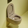 Унитаз подвесной Ceramica Nova MODENA CN6063MC коричневый с сиденьем микролифт безободковый душевой смыв