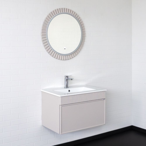 Тумба с раковиной Comforty Мадрид 00-00020643CF 71х46х47 подвесная цвет серый шелк - фото 4