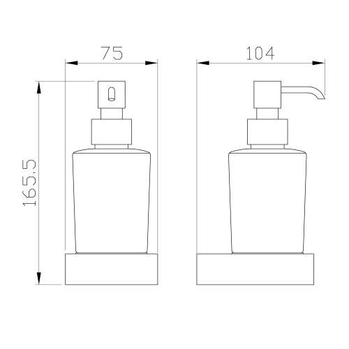 Дозатор для мыла Wonzon & Woghand LOTTE WW-8333-BGM - фото 2