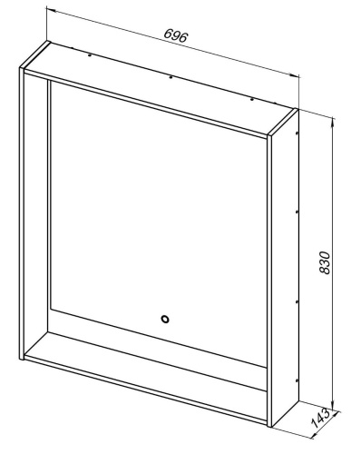 Зеркало в ванную Aquanet Милан 00336404 70х83 цвет светлое дерево - фото 4