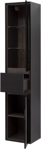 Шкаф-пенал Aquanet Милан 00306377 35х33х175 подвесной цвет черный - фото 2