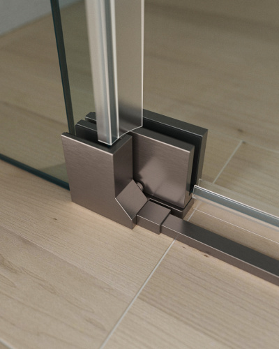 Душевая дверь Cezares SLIDER SLIDER-B-1-90/100-C-GM 90х195 стекло прозрачное профиль оружейная сталь - фото 2