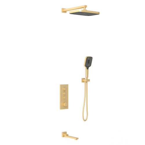 Душевая система Vincea VSFW-433T1BG встраиваемая в стену с термостатом - фото 2