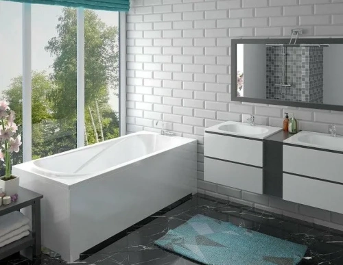 Ванна из литьевго мрамора Taliente Bolseno Matt BL18080Matt 180х80 пристенная прямоугольная без каркаса - фото 4