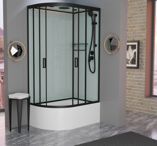 Душевая кабина Frank 153009 120х80 с крышей ориентация правая - фото 2