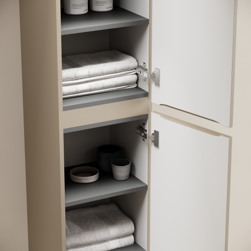 Шкаф-пенал Sancos CODE PCD35GB 35х35х165 подвесной цвет серо-бежевый - фото 4