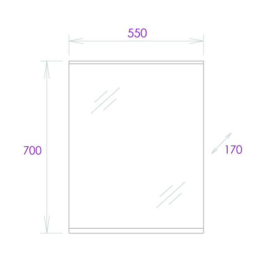 Зеркало в ванную Onika Коралл 205501 55х70 цвет белый - фото 4