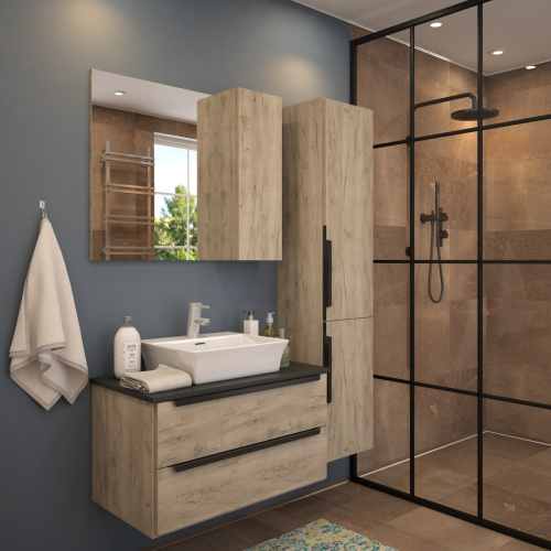 Раковина из сантехнического фарфора Teymi Aina T50002 49х41 накладная цвет белый 1 отверстие под смеситель - фото 4