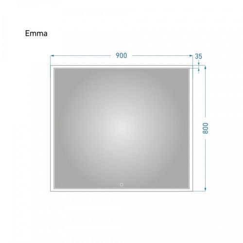 Зеркало с подсветкой Alavann Emma ALV0066001 90х80 подвесное - фото 4