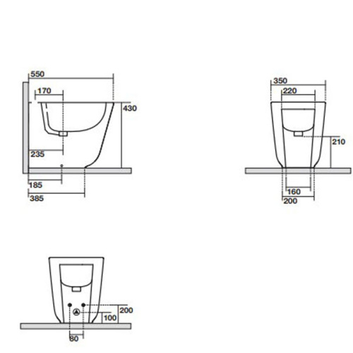 Биде Kerasan Tribeca 512031 напольное - фото 2