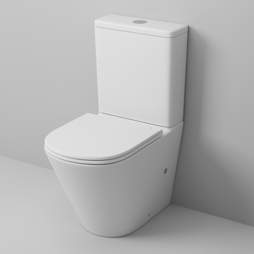 Унитаз напольный с бачком Grossman Санфаянс GR-4450MS белый матовый с сиденьем микролифт безободковый каскадный смыв - фото 2
