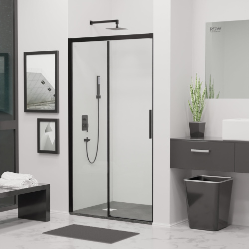 Душевая дверь RGW Leipzig 34121210-14 100х195 стекло прозрачное профиль черный - фото 2