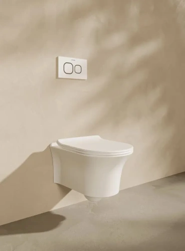 Чаша унитаза подвесная Arrow AHB2157 цвет белый без сиденья безободковая каскадный смыв - фото 2