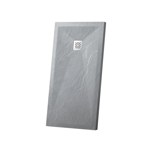 Душевой поддон Vincea H25 VST-4SR8010G 100х80 искусственный камень серый