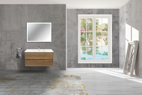 Тумба под раковину Vincea Gio VMC-2G100TO 100х46х50 подвесная цвет коричневый - фото 2